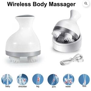 Wireless Body Massager - White & Silver Scalp/Body Massager